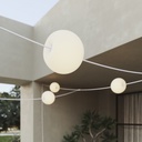Cavo tessile di connessione a T tra paralumi, Marina – Bianco sabbia – foto 4