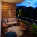 Ready-to-use 12,5m Lumet string light with 10 lamp holders, hook and plug – photo 6
