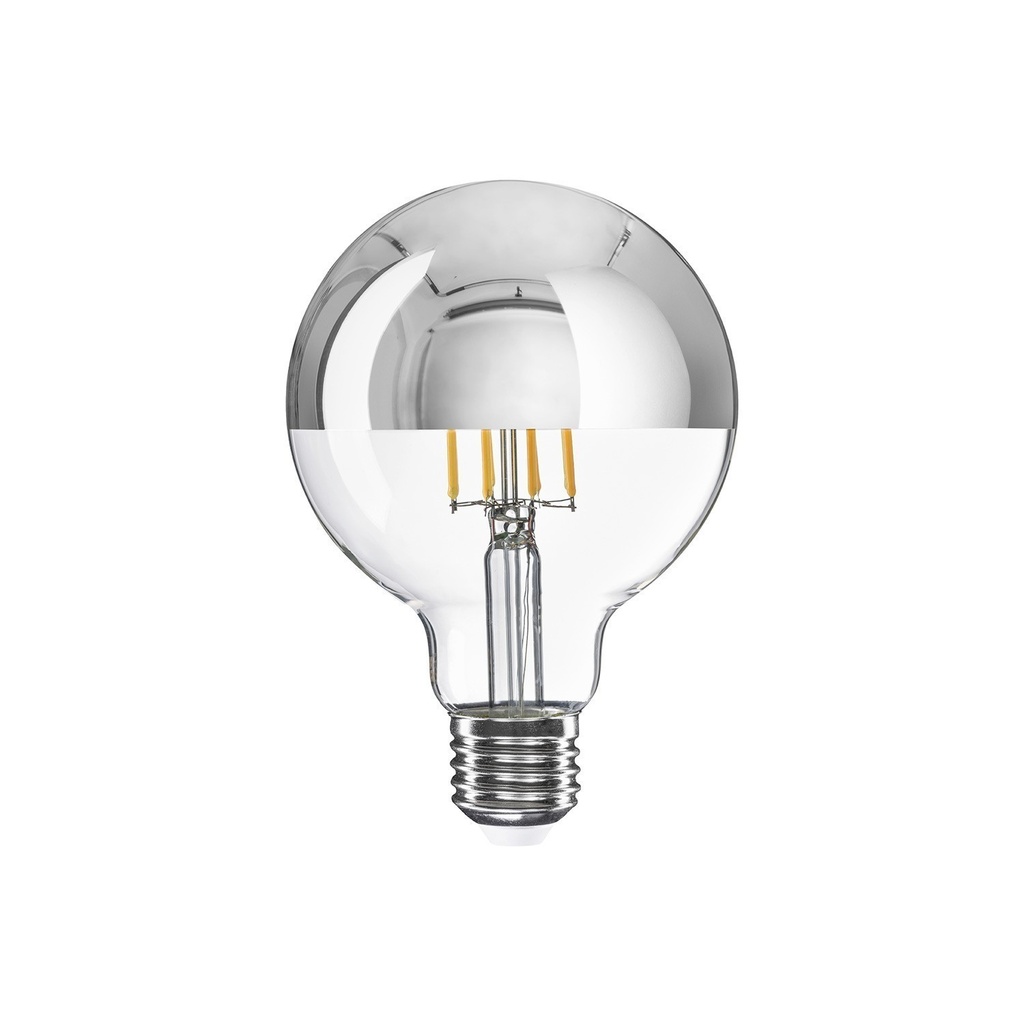 Applique avec ampoule apparente et demi-sphère argent - Étanche IP44 - IO – Blanc – photo 6
