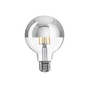 Applique avec ampoule apparente et demi-sphère argent - Étanche IP44 - IO – Blanc – photo 6