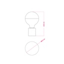 Applique avec ampoule apparente et demi-sphère argent - Étanche IP44 - IO – Blanc – photo 8