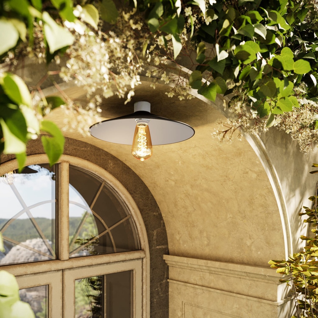 Ceiling lamp with Swing metal lampshade - IP44 Waterproof - IO – White – photo 3