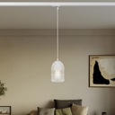 Ghostbell pendant lamp with lampshade for track – Without bulb, White, Powergear – photo 2