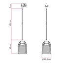 Ghostbell pendant lamp with lampshade for track – Without bulb, White, Powergear – photo 6