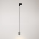 Pendant lamp with GU10 Bispot spotlight for track system – Brushed titanium, Powergear – photo 4