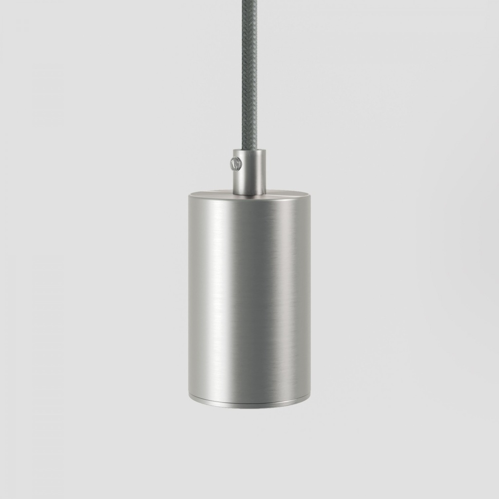 Pendant lamp with GU10 Bispot spotlight for track system – Brushed titanium, Powergear – photo 5