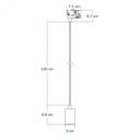 Pendant lamp with GU10 Bispot spotlight for track system – Brushed titanium, Powergear – photo 6