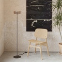 Lampada da terra MAG-Y con base metallica tonda e lampadina Ghost smoky – foto 2
