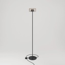 Lampada da terra MAG-Y con base metallica tonda e lampadina Ghost smoky – foto 3