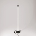 Lampada da terra MAG-Y con base metallica tonda con predisposizione per paralume – Senza lampadina, Nero, Spina EU – foto 3