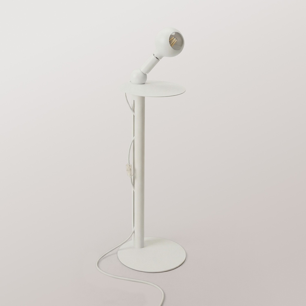 Rocco - Lampadaire avec ampoule Camo – Blanc, Fiche UE – photo 4