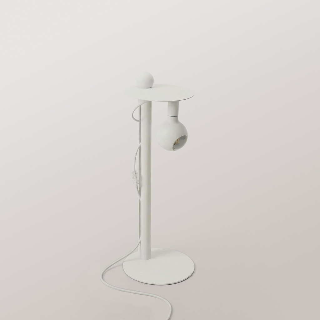 Rocco - Lampadaire avec ampoule Camo – Blanc, Fiche UE – photo 6
