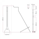 Lampadaire inclinable avec spot magnétique orientable - Mario Tubo – Blanc, Fiche UE – photo 4