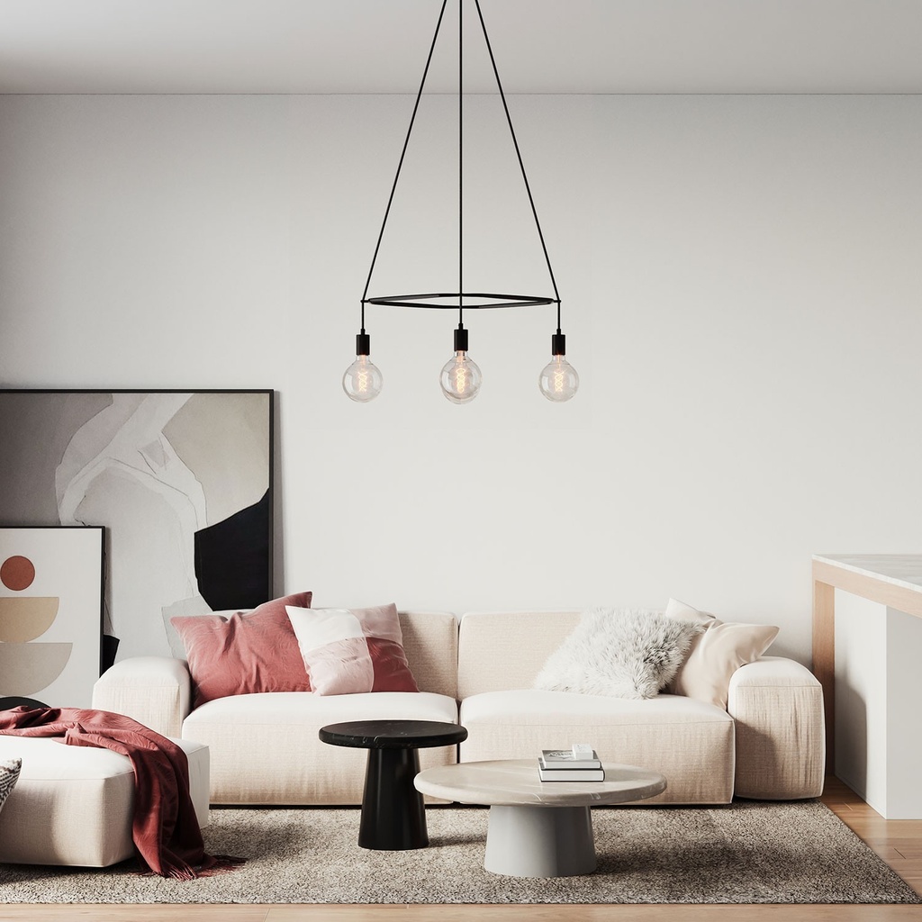 Lampadario Cage a 4 cadute Globo 1