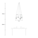 Lampadario Cage a 4 cadute Tub-E14 Doppio – Senza lampadina, Bianco opaco / Titanio satinato – foto 6