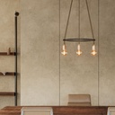 Lustre Cage à 6 suspensions Globo – Sans ampoule, Bronze satiné – photo 3