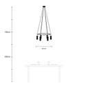 6-drop Cage Tub-E14 pendant lamp – Without bulb, Black – photo 6