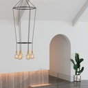 Lustre 2 Cage à 6 suspensions Globo – Sans ampoule, Laiton – photo 2