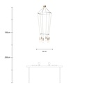 Kronleuchter 2 Cage mit 6 Abhängungen P-Light – Ohne Leuchtmittel, Mattbronze – Foto 6