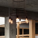 Lampadario 3 Cage a 6 cadute Edison ST64 – Senza lampadina, Nero – foto 3