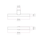 Lampe murale ou de plafond en métal avec ampoule LED linéaire S14d – Titane satiné – photo 7