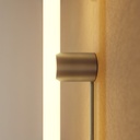Lampada con spina, finitura metallica e lampadina LED lineare S14d – Senza lampadina, Titanio satinato, Spina EU – foto 3