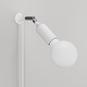 Applique MAG-Y con snodo e portalampada in silicone con interruttore – Senza lampadina, Bianco, Spina EU – foto 3
