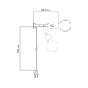 Applique MAG-Y con snodo e portalampada in silicone con interruttore – Senza lampadina, Bianco, Spina EU – foto 5