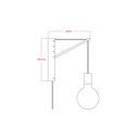 Applique da parete in legno con spina a due poli – Senza lampadina – foto 5