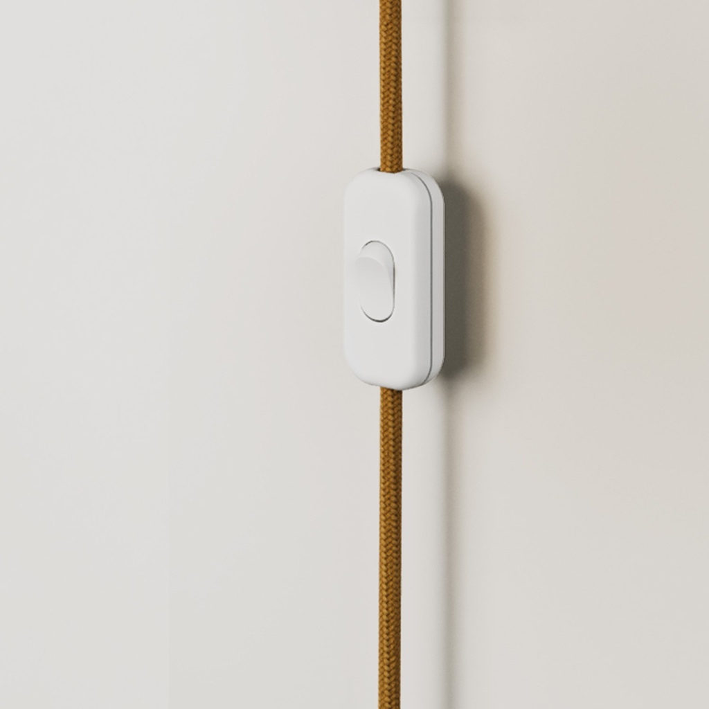 Applique da parete in metallo con spina a due poli – Senza lampadina, Bianco – foto 3