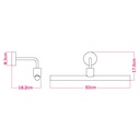 Fermaluce Esse14, applique en métal avec extension courbe – blanc, Sans ampoule – photo 3