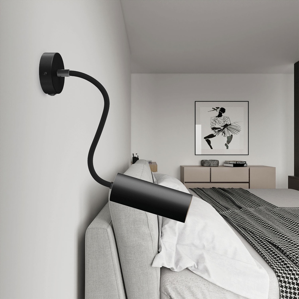Lampada Fermaluce Flex 30 con mini rosone con interruttore e 1
