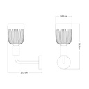Fermaluce Elle metal wall lamp with Crystal bulb – Black – photo 4