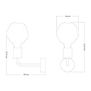 Applique Fermaluce Elle en bois avec ampoule Bumped – Neutre avec chrome – photo 4