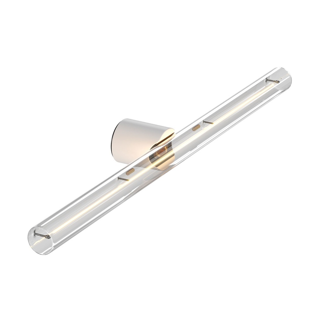 Lampada Esse14 da parete o soffitto per lampadina LED lineare S14d, impermeabile IP44 – Senza lampadina, Bianco – foto 5
