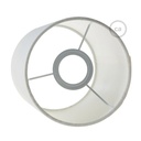 Fermaluce Metal con paralume Cilindro Ø 15cm h18cm, lampada filomuro – Senza Matter, Senza lampadina, Ottone e cotone grezzo bianco – foto 5
