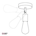 Applique et plafonnier Fermaluce Métal 90°, point lumineux orientable – Non, Sans ampoule, Noir – photo 4