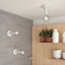 Fermaluce Wood M wooden wall or ceiling light – Without bulb, White – photo 2