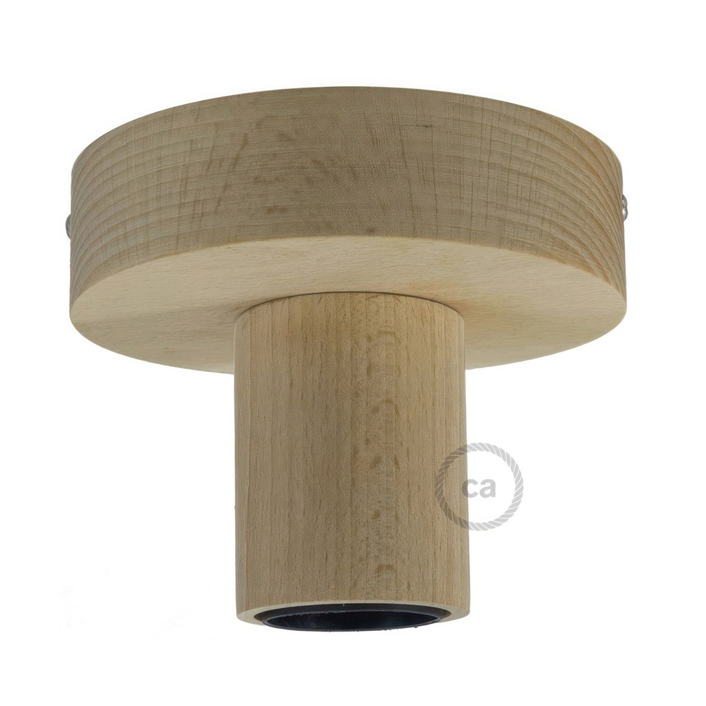 Fermaluce Wood S, natural wood flush light for wall or ceiling – Without bulb – photo 3
