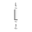 Applique Fermaluce Metal avec spot orientable en métal et abat-jour Tub-E14 – Sans Matter, Sans ampoule, Blanc – photo 2