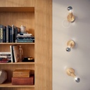 Fermaluce Wood 90°, natural wood wall or ceiling light – Without bulb – photo 2