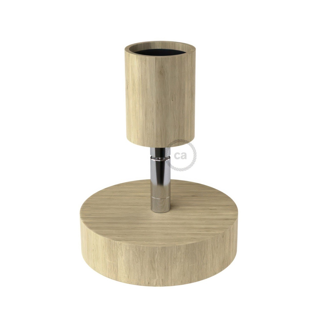 Fermaluce Wood 90°, natural wood wall or ceiling light – Without bulb – photo 3