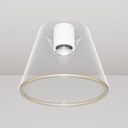Design ceiling light with transparent cone-shaped Ghost bulb – white – photo 4
