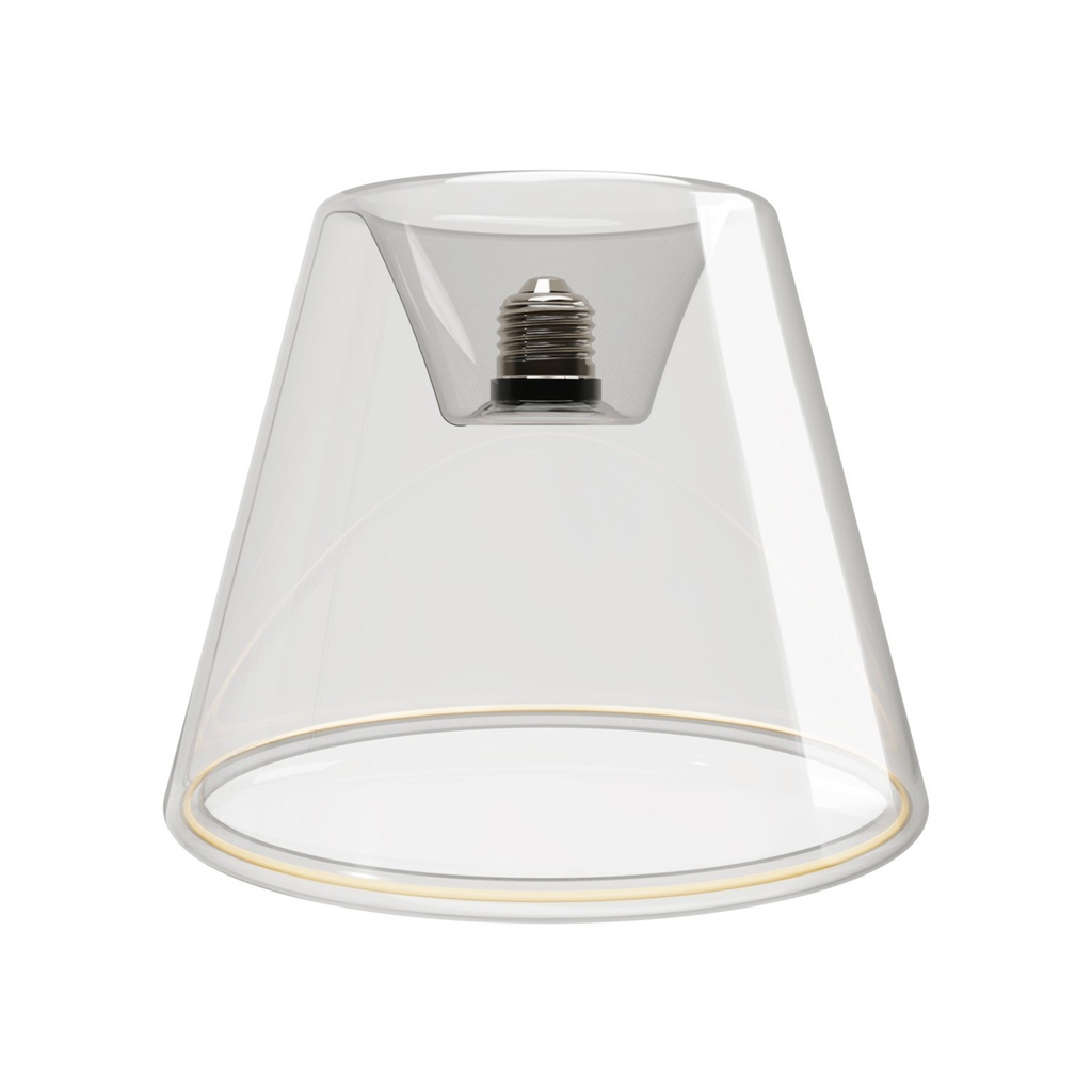 Design ceiling light with transparent cone-shaped Ghost bulb – white – photo 5