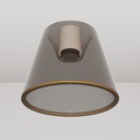 Plafoniera design con lampadina Ghost a cono smoky – Bianco – foto 4