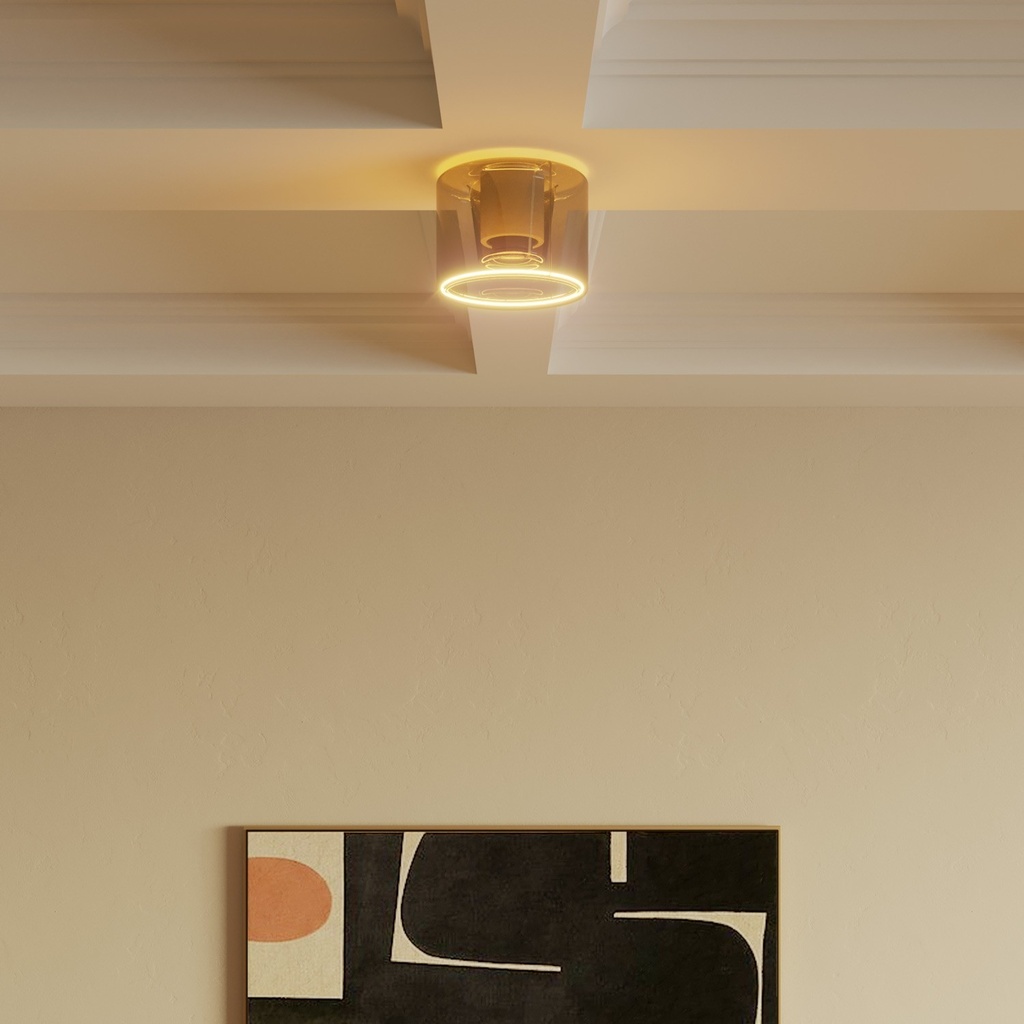 Applique con lampadina Ghost mini smoky – Bianco – foto 3
