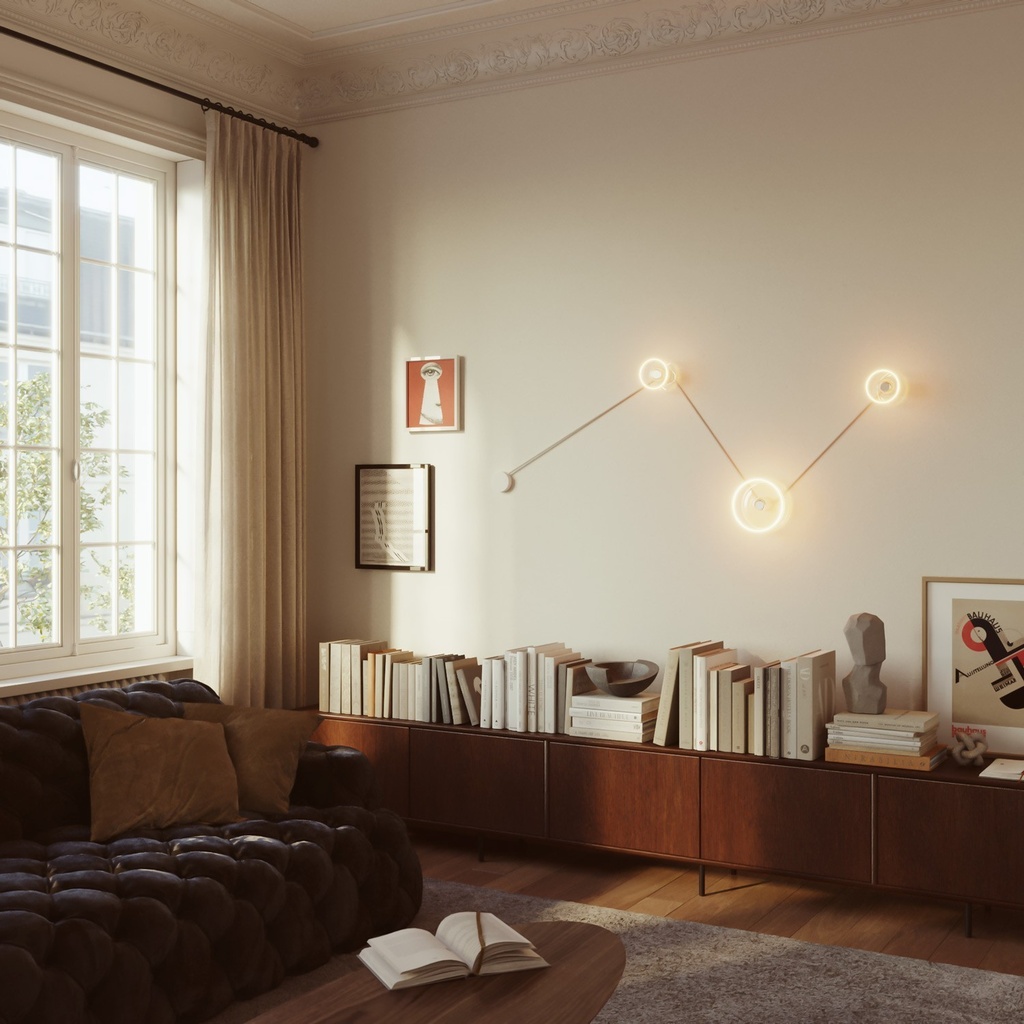 Spostaluce wall lamp with 3 Ghost bulbs – White – photo 2
