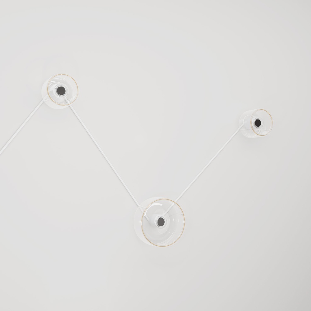 Spostaluce wall lamp with 3 Ghost bulbs – White – photo 3