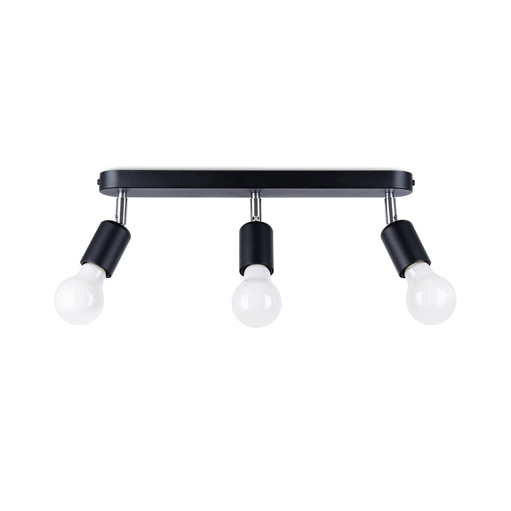 Lampada a soffitto FORNES 3 nero