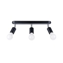 Lampada a soffitto FORNES 3 nero